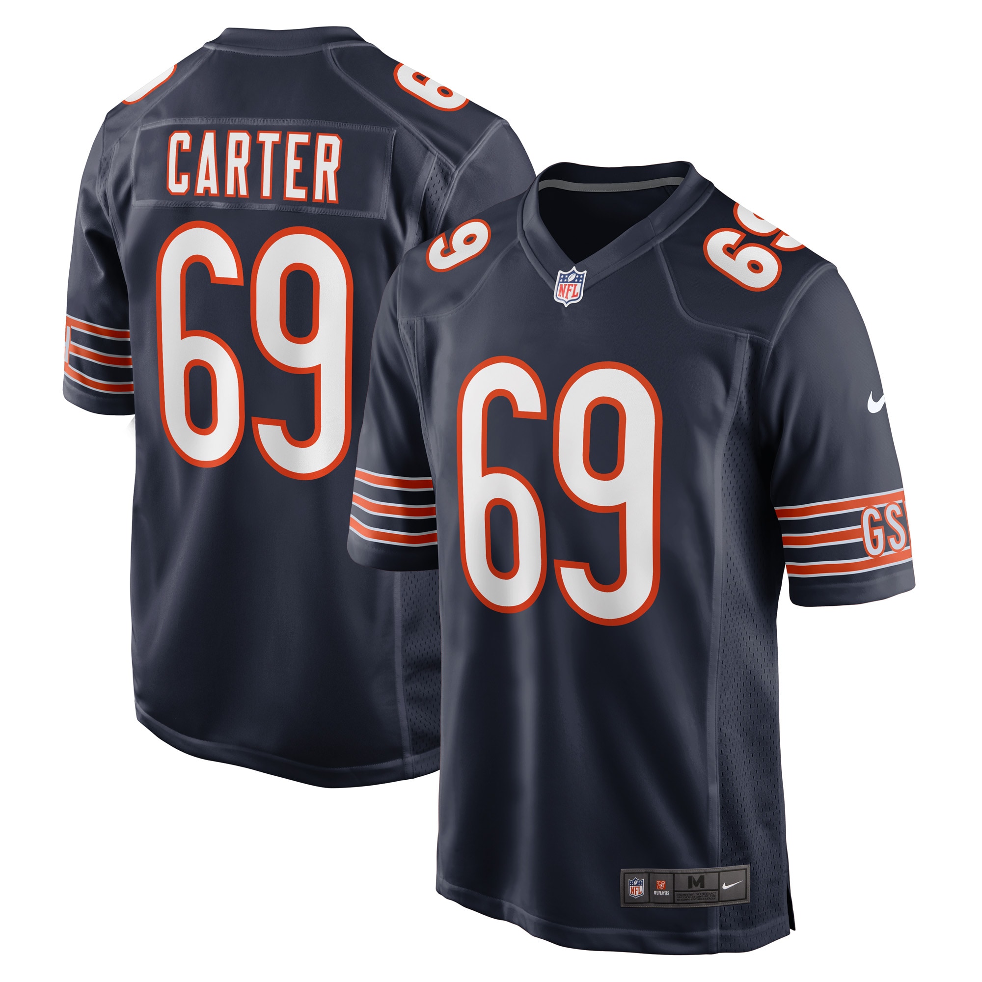 Ja'Tyre Carter Chicago Bears Nike Game Player Jersey - Navy - vstockx