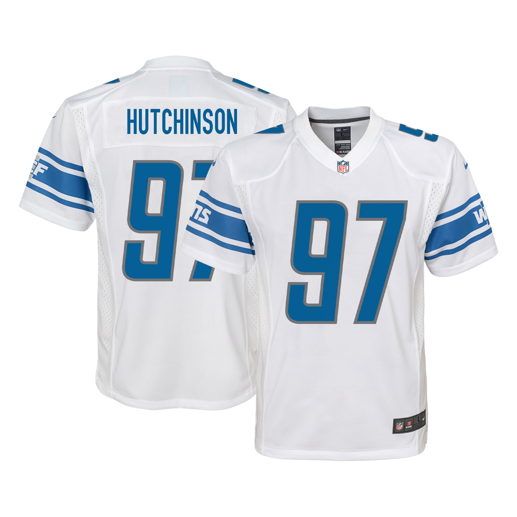 Aidan Hutchinson Detroit Lions Nike Youth Game Jersey - White - vstockx