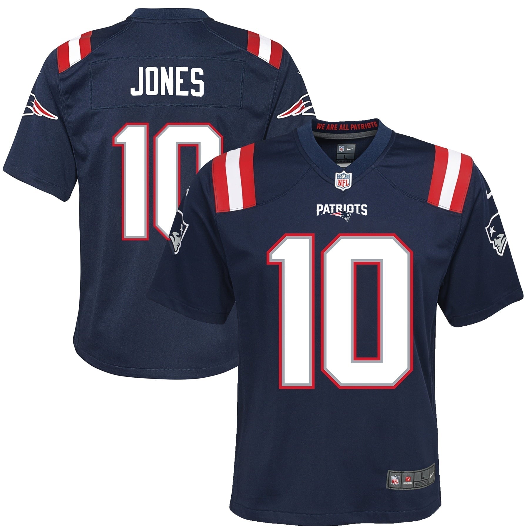 Youth Nike Mac Jones Navy New England Patriots Game Jersey - vstockx