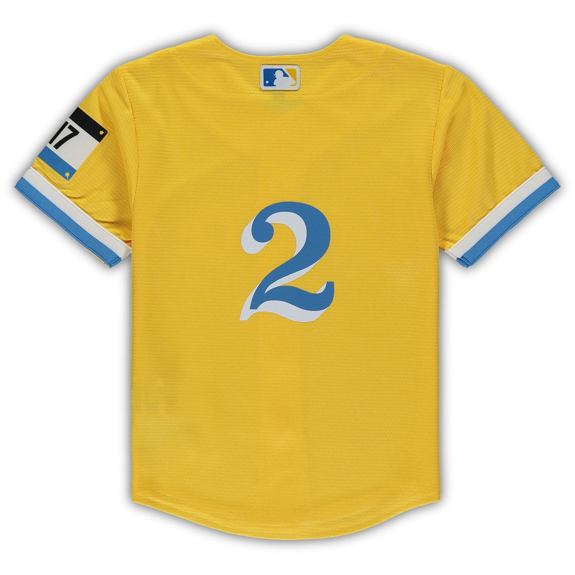 Preschool Nike Xander Bogaerts Gold Boston Red Sox City Connect Script Replica Jersey - vstockx