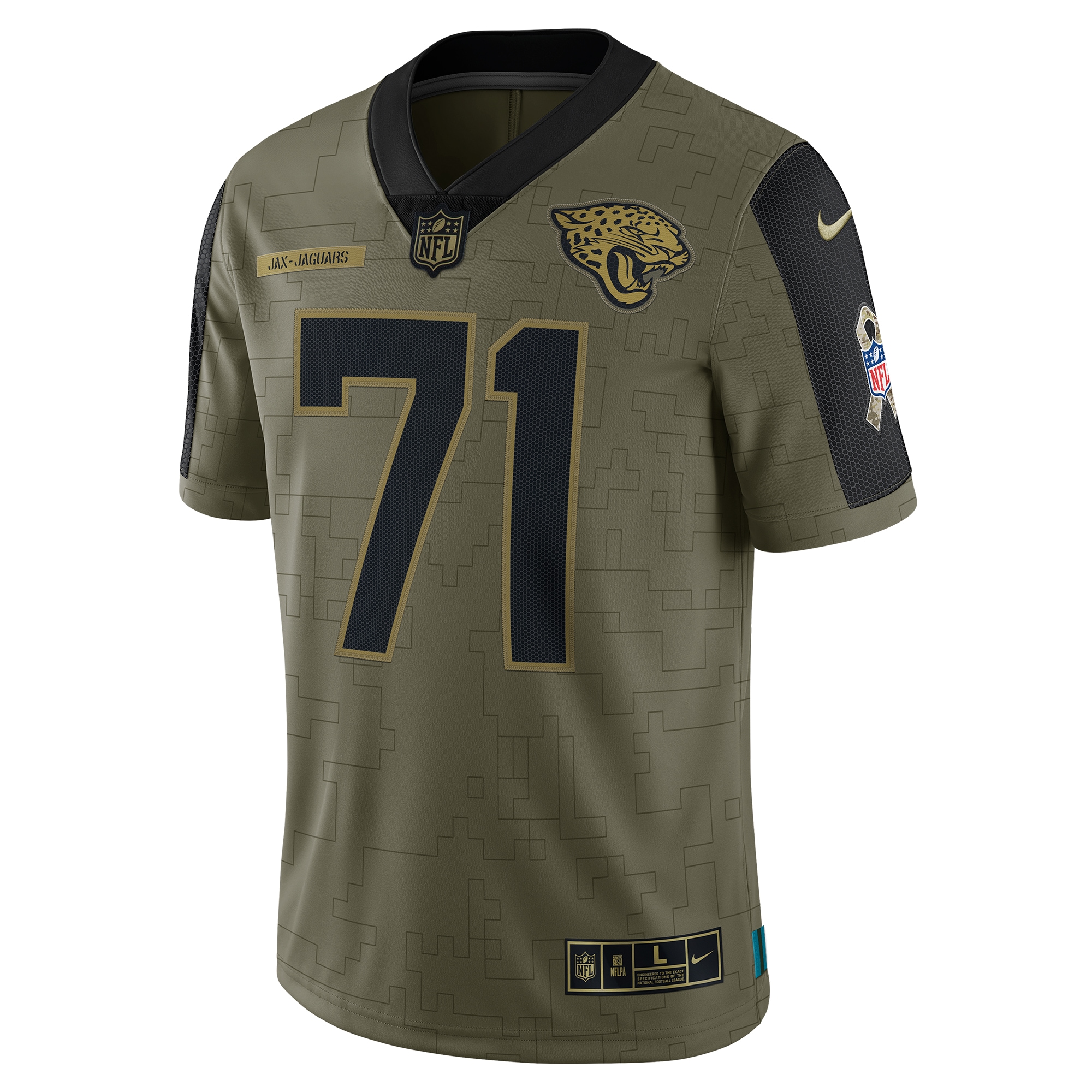 Tony Boselli Jacksonville Jaguars Nike 2021 Salute To Service Retired Player Limited Jersey - Olive - vstockx
