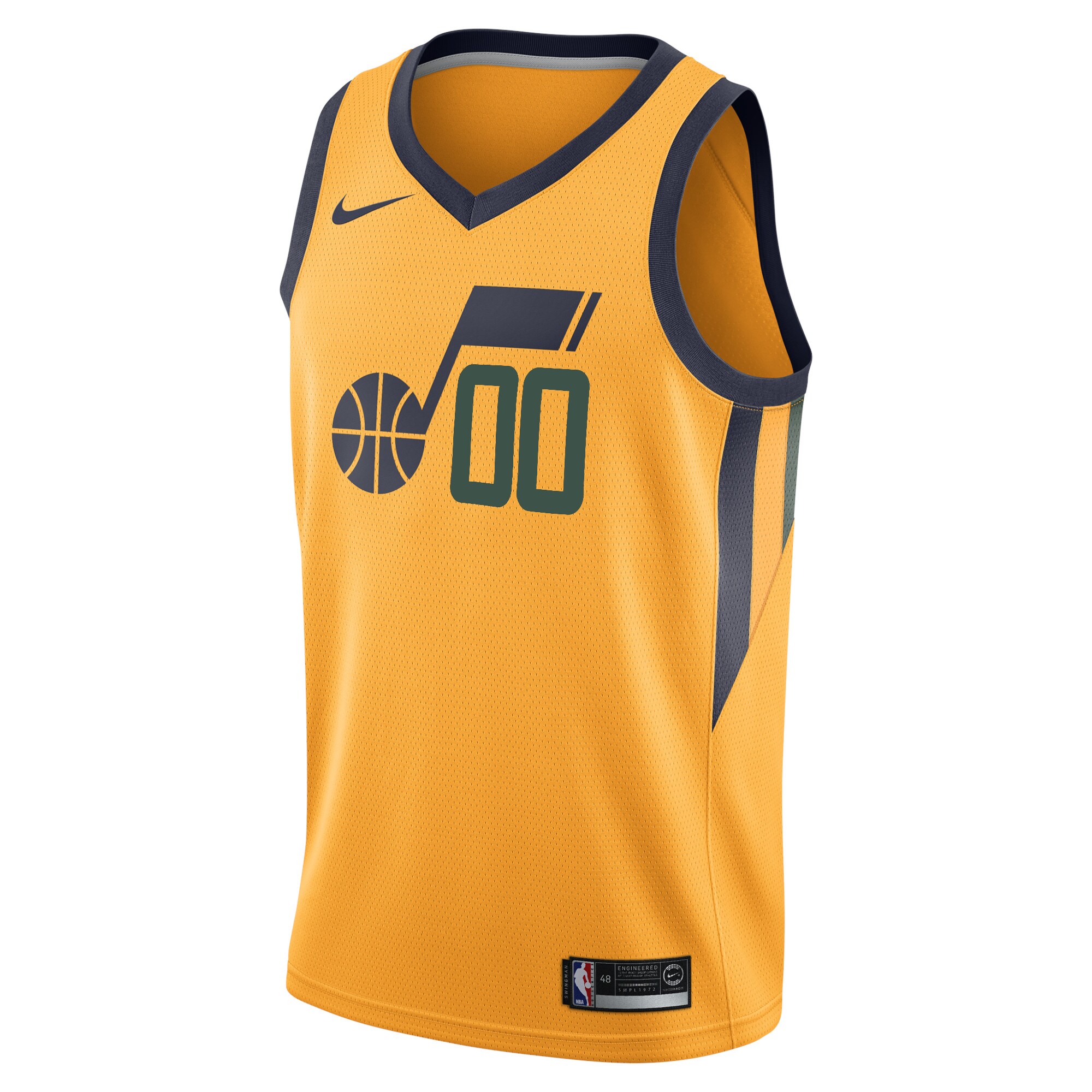 Utah Jazz Nike Swingman Custom Jersey - Statement Edition - Gold - vstockx