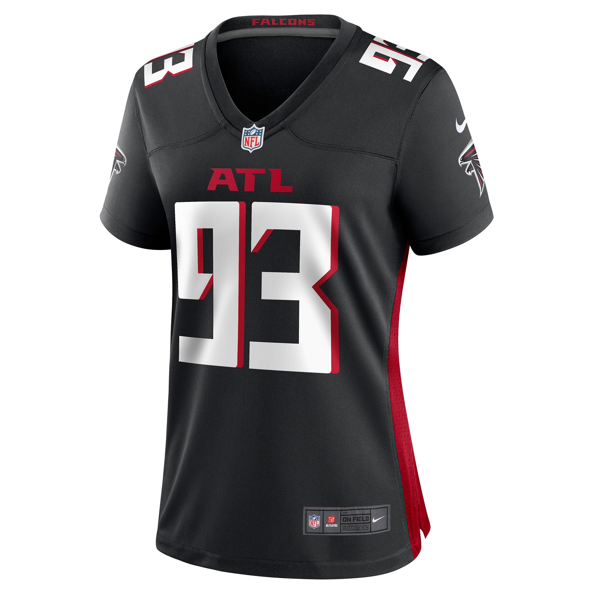 James Vaughters Atlanta Falcons Nike Women's Game Jersey - Black - vstockx