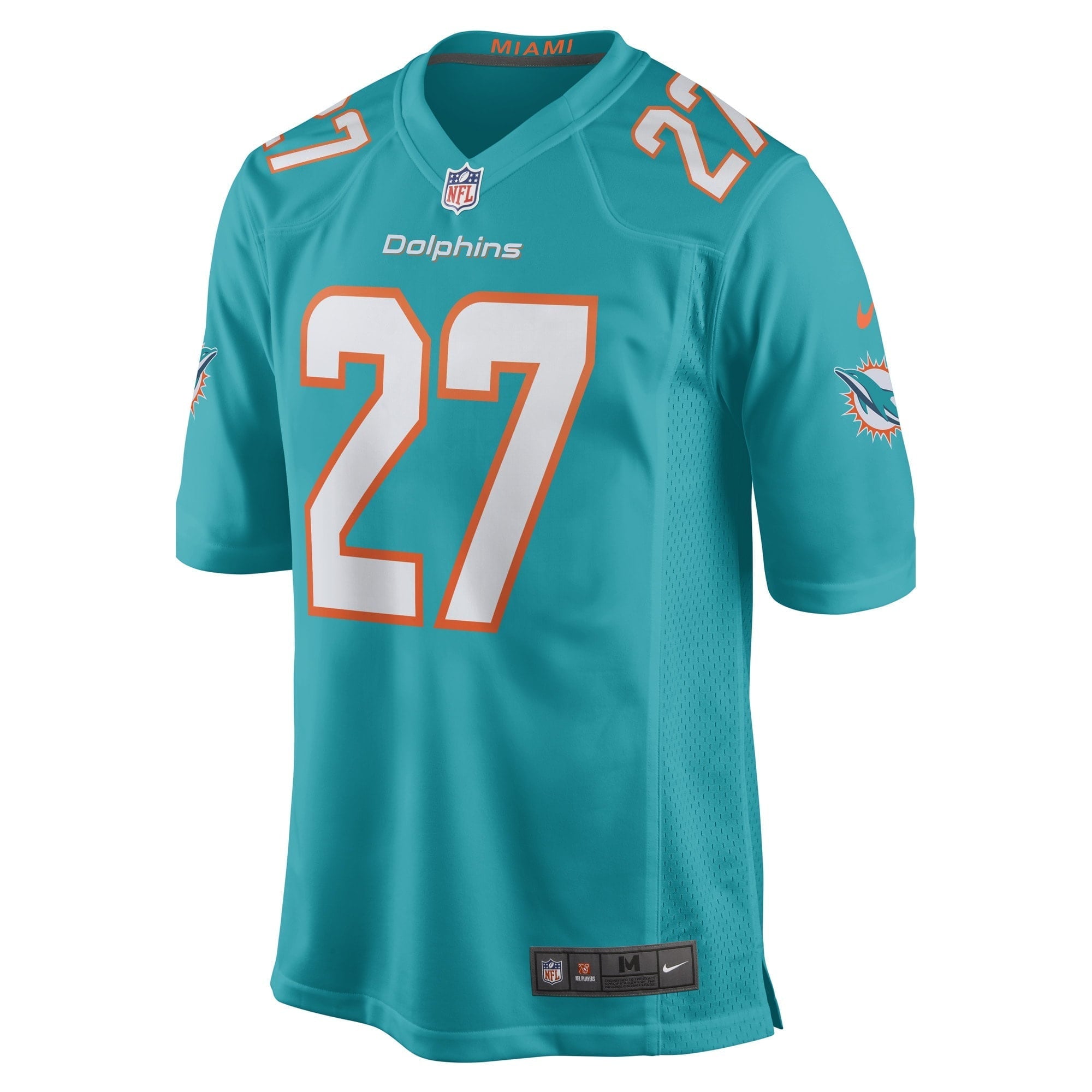 Men's Nike Keion Crossen Aqua Miami Dolphins Game Player Jersey - vstockx