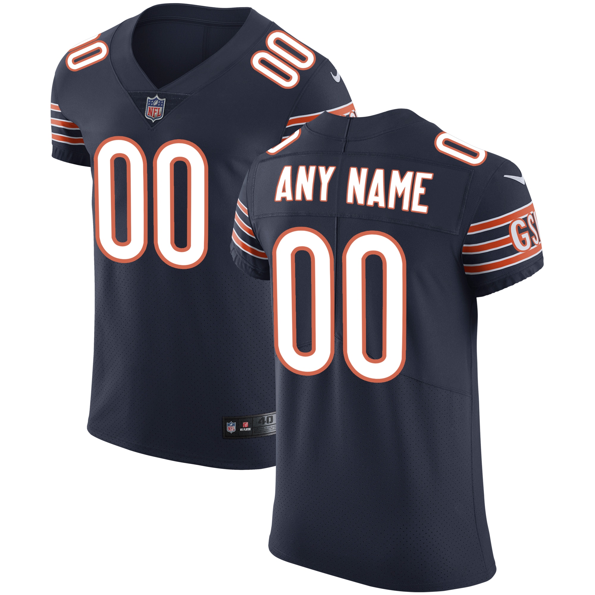 Chicago Bears Nike Vapor Untouchable Custom Elite Jersey - Navy - vstockx