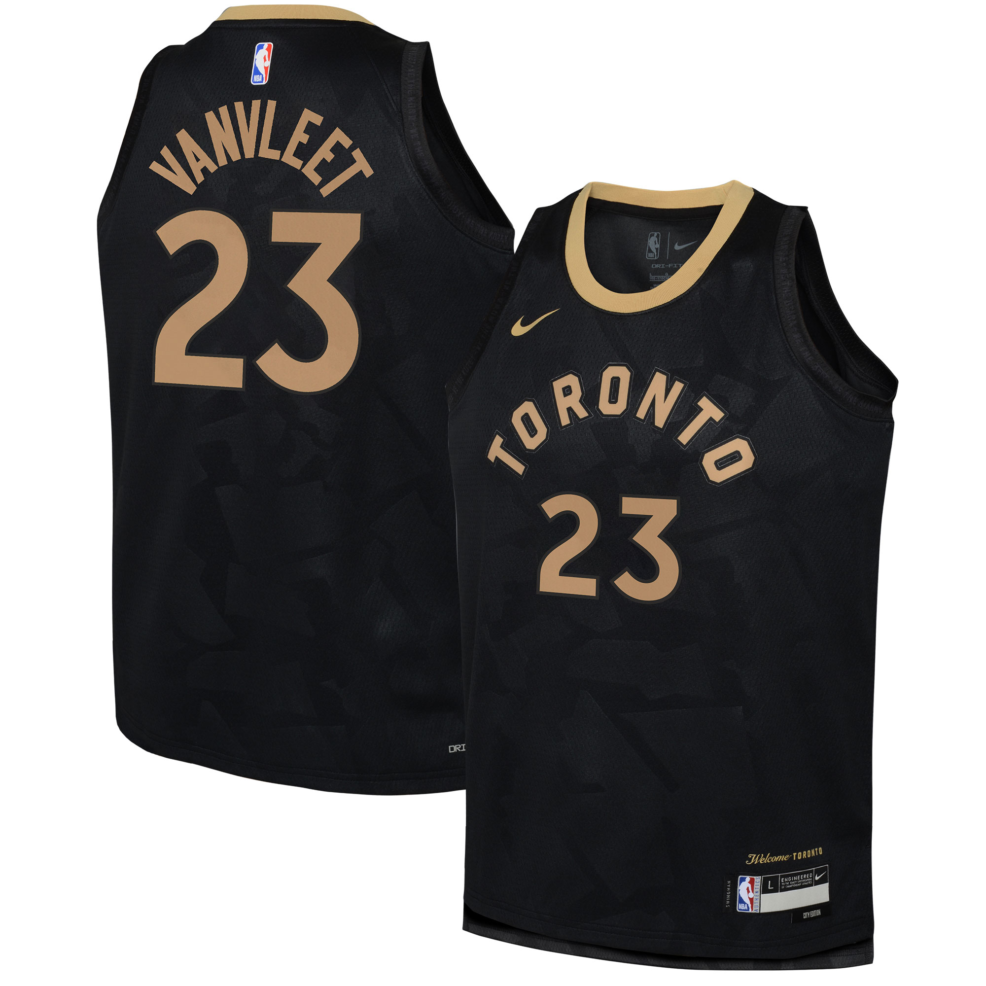 Fred VanVleet Toronto Raptors Nike Youth 2022/23 Swingman Jersey - City Edition - Black - vstockx