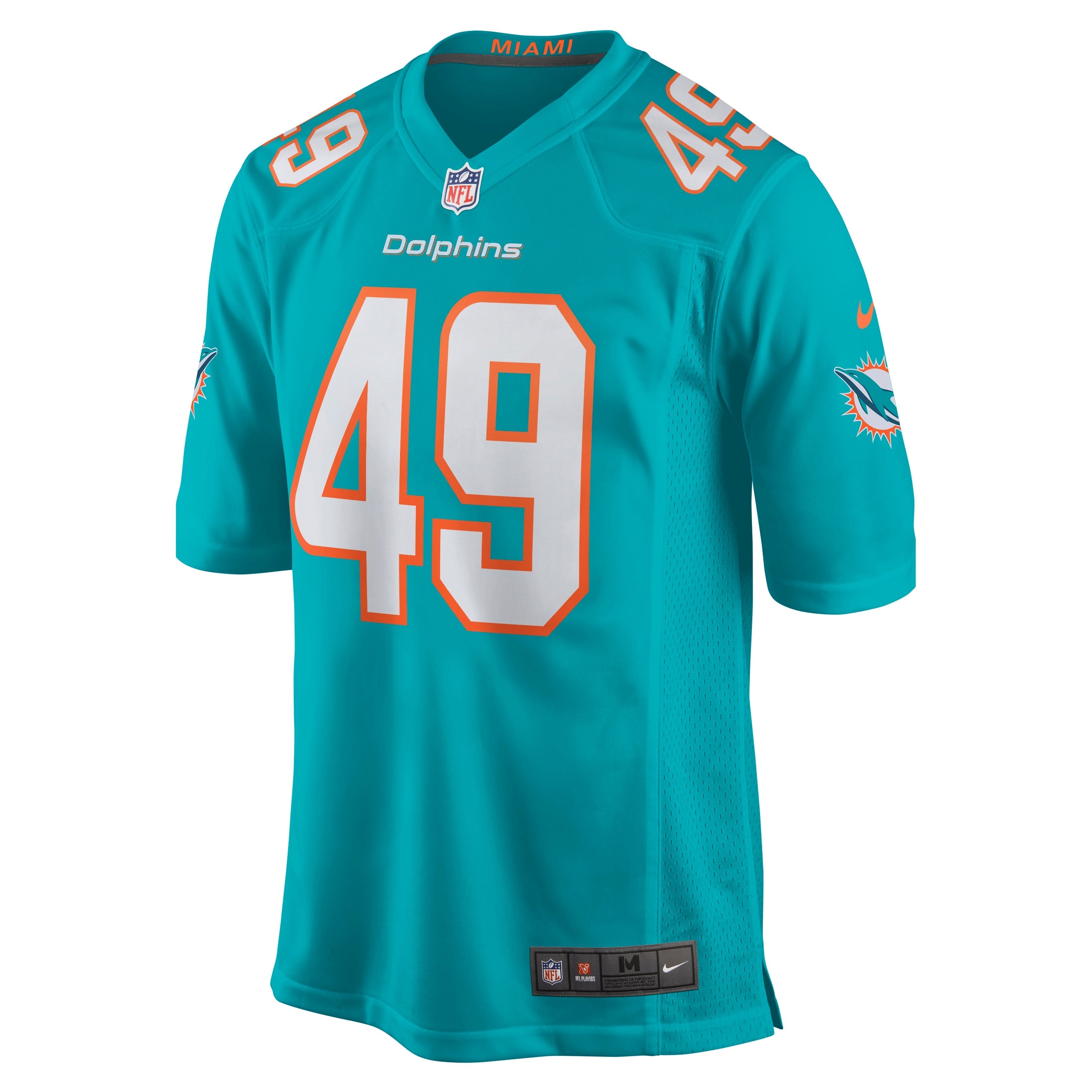 Men's Nike Sam Eguavoen Aqua Miami Dolphins Game Jersey - vstockx