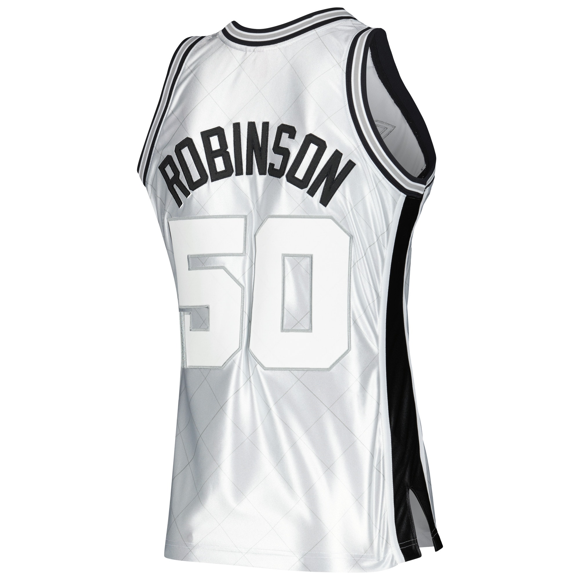David Robinson San Antonio Spurs Mitchell & Ness 1998/99 Hardwood Classics 75th Anniversary Swingman Jersey - Platinum - vstockx
