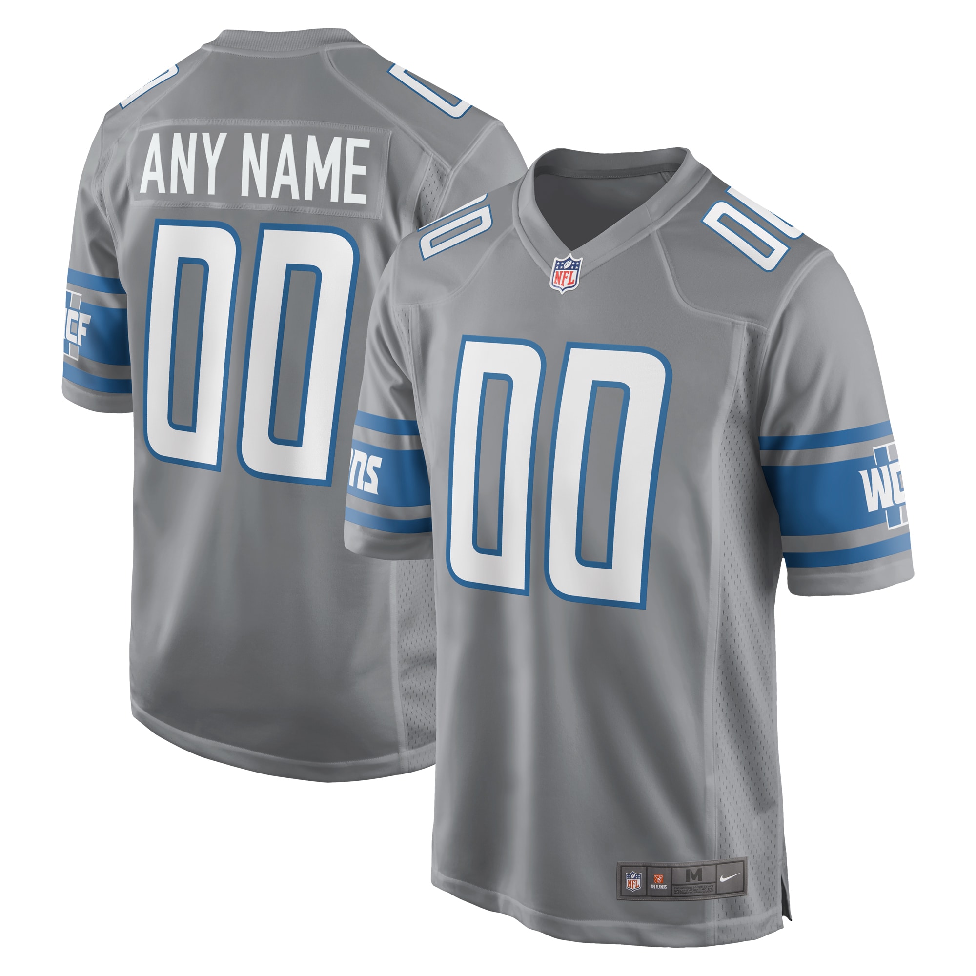Detroit Lions Nike Alternate Custom Game Jersey - Gray - vstockx