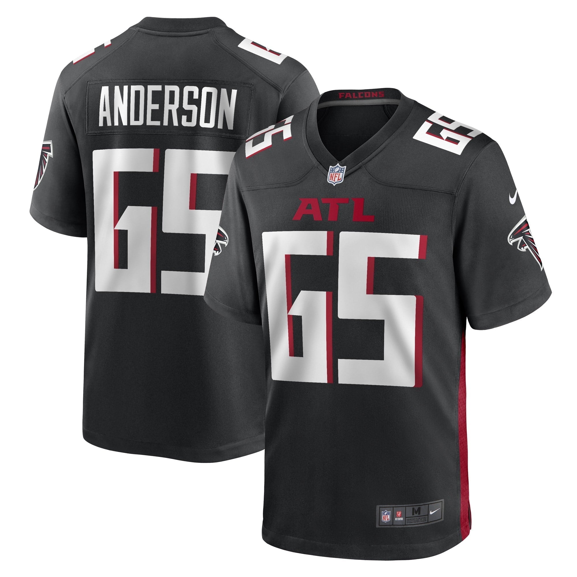Men's Nike Abdullah Anderson Black Atlanta Falcons Game Player Jersey - vstockx