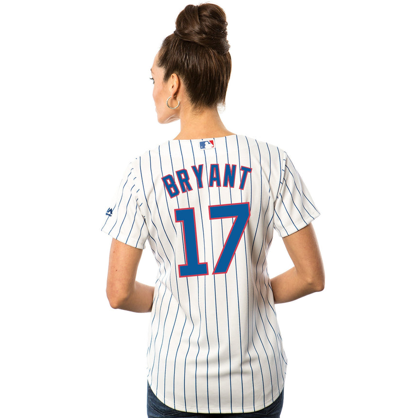 Women's Chicago Cubs Kris Bryant Majestic White Home Cool Base Player Jersey - vstockx