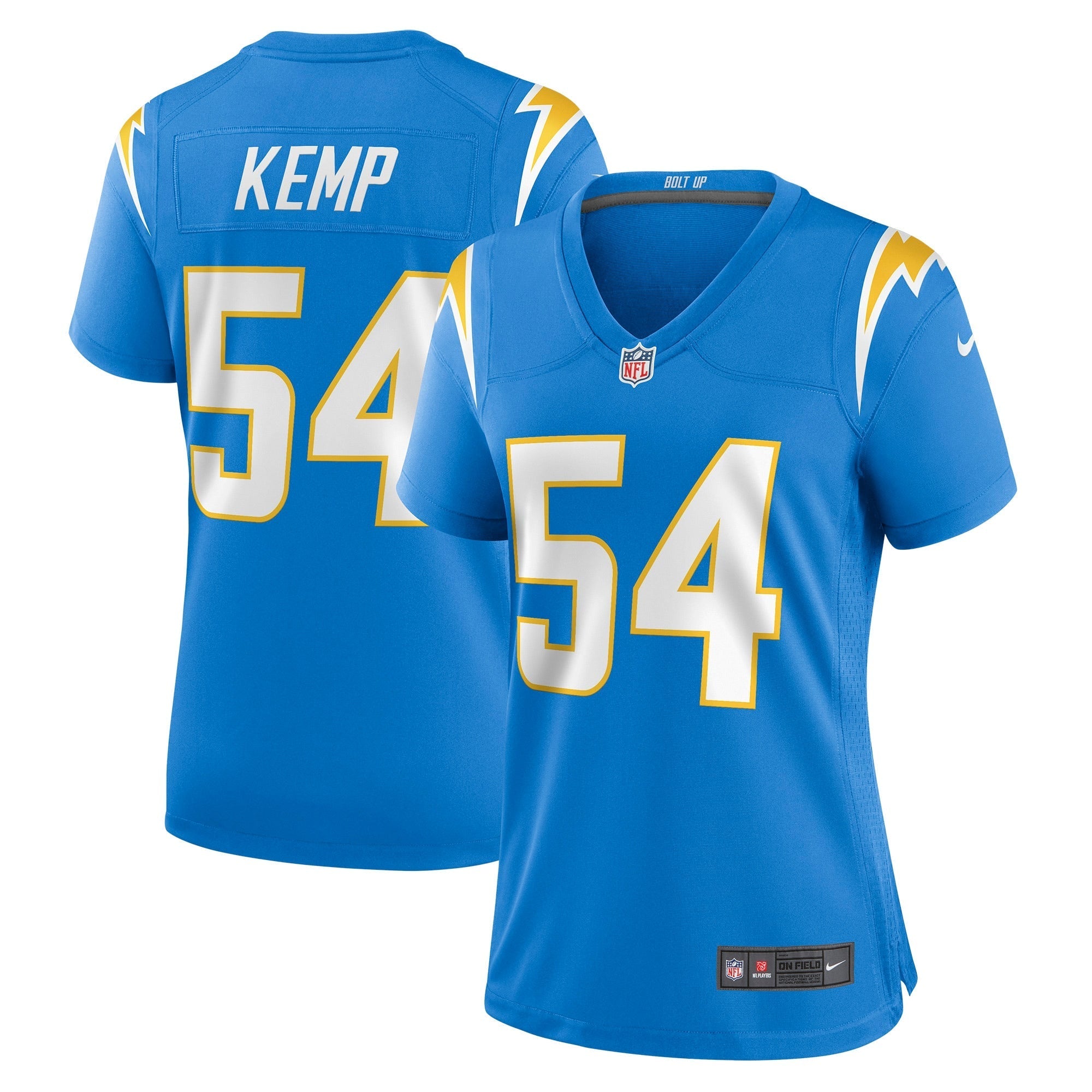 Women's Nike Carlo Kemp Powder Blue Los Angeles Chargers Game Player Jersey - vstockx