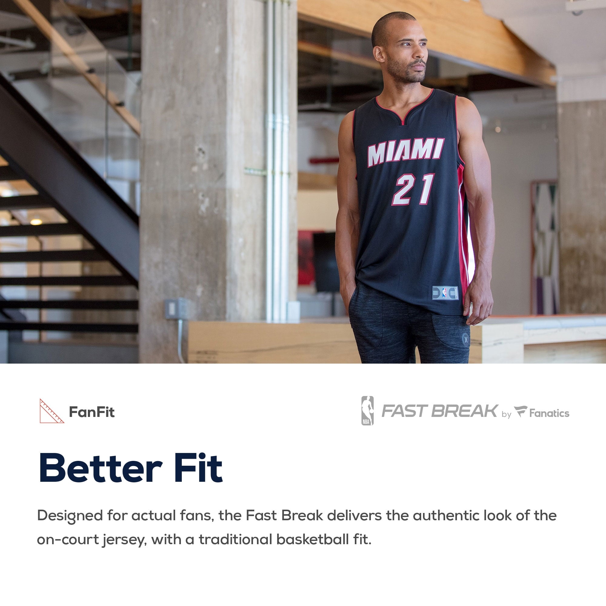 Men's Fanatics Branded Jimmy Butler Red Miami Heat Fast Break Replica Jersey - Statement Edition - vstockx