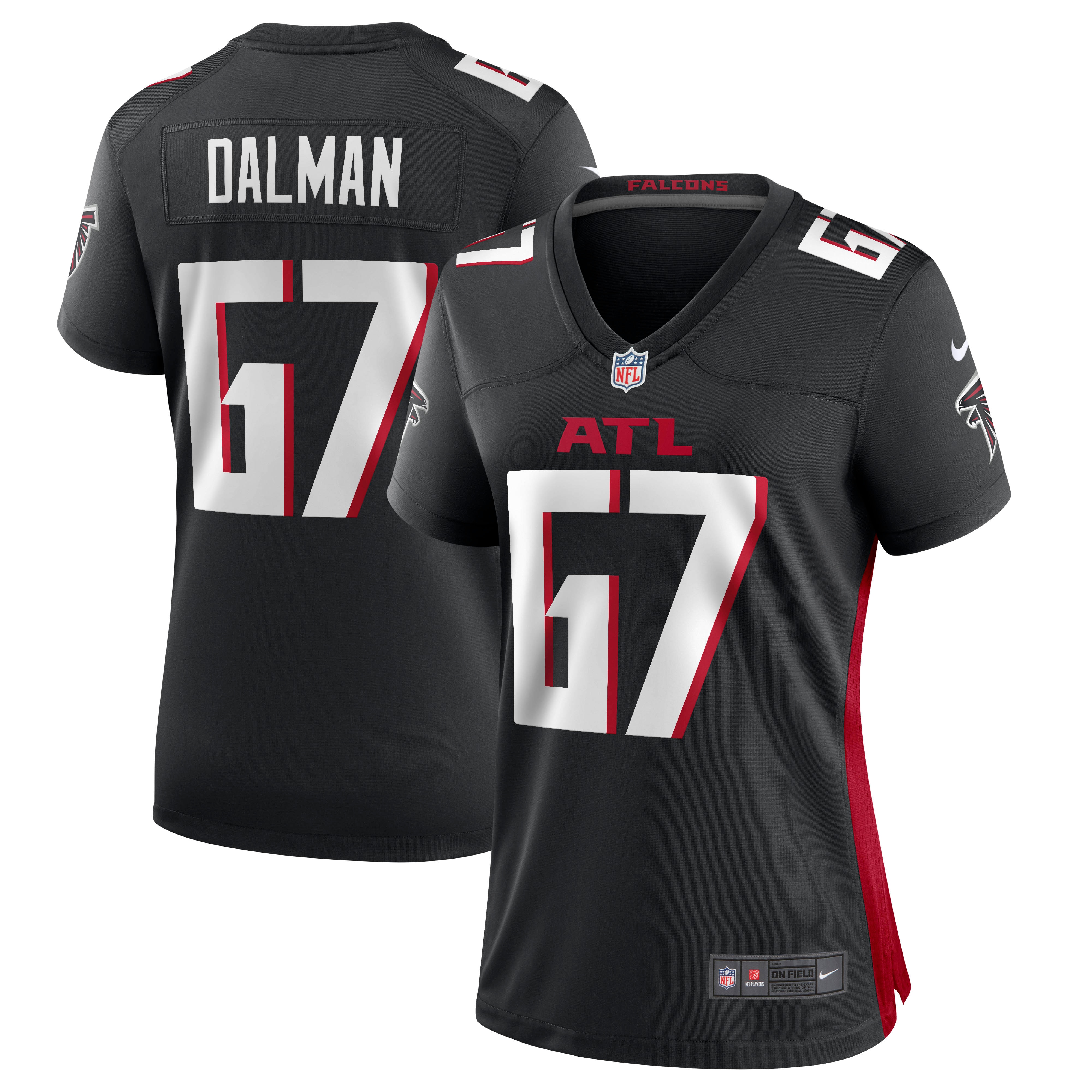 Drew Dalman Atlanta Falcons Nike Women's Game Jersey - Black - vstockx