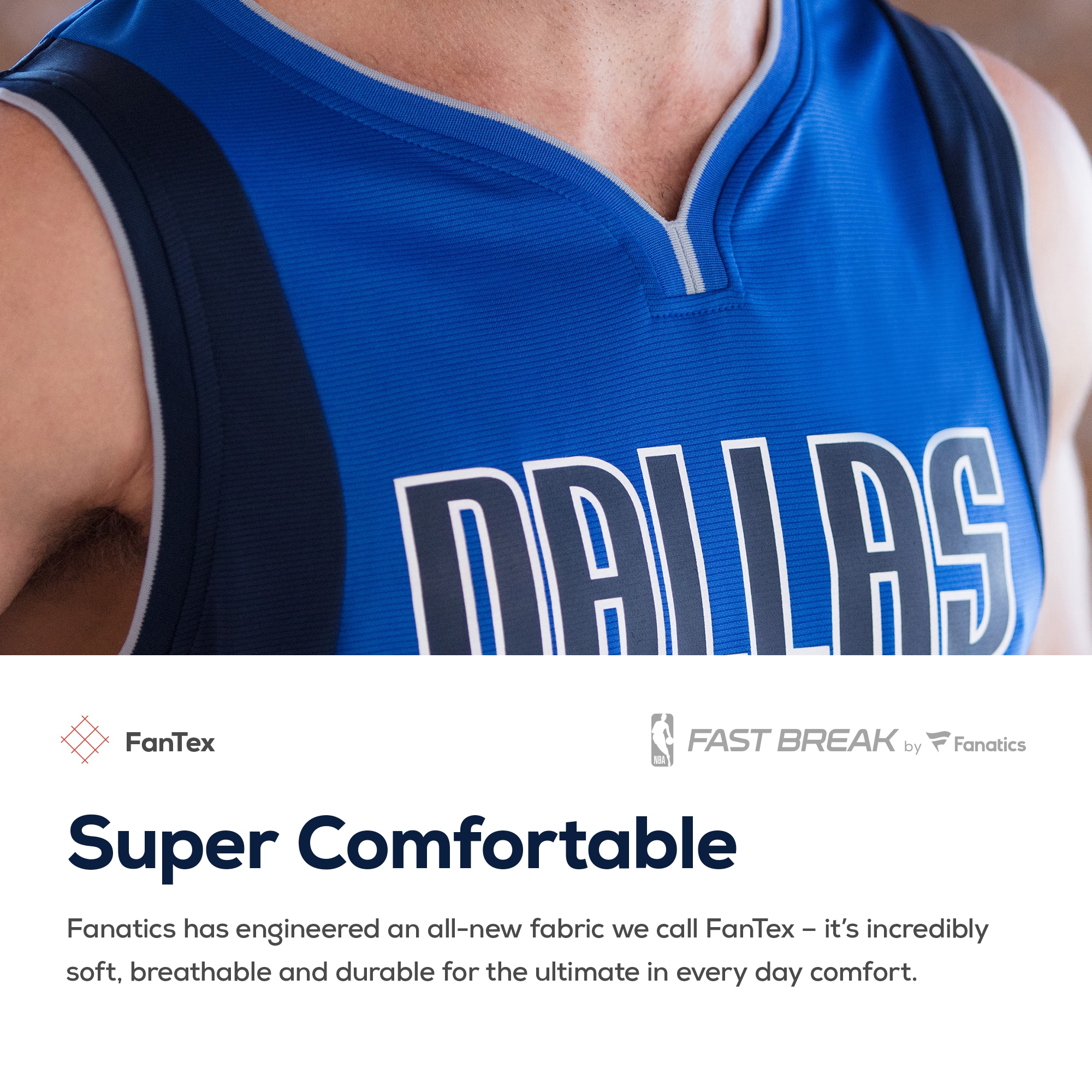 Dallas Mavericks Fanatics Branded Youth Fast Break Custom Replica Jersey Blue - Icon Edition - vstockx