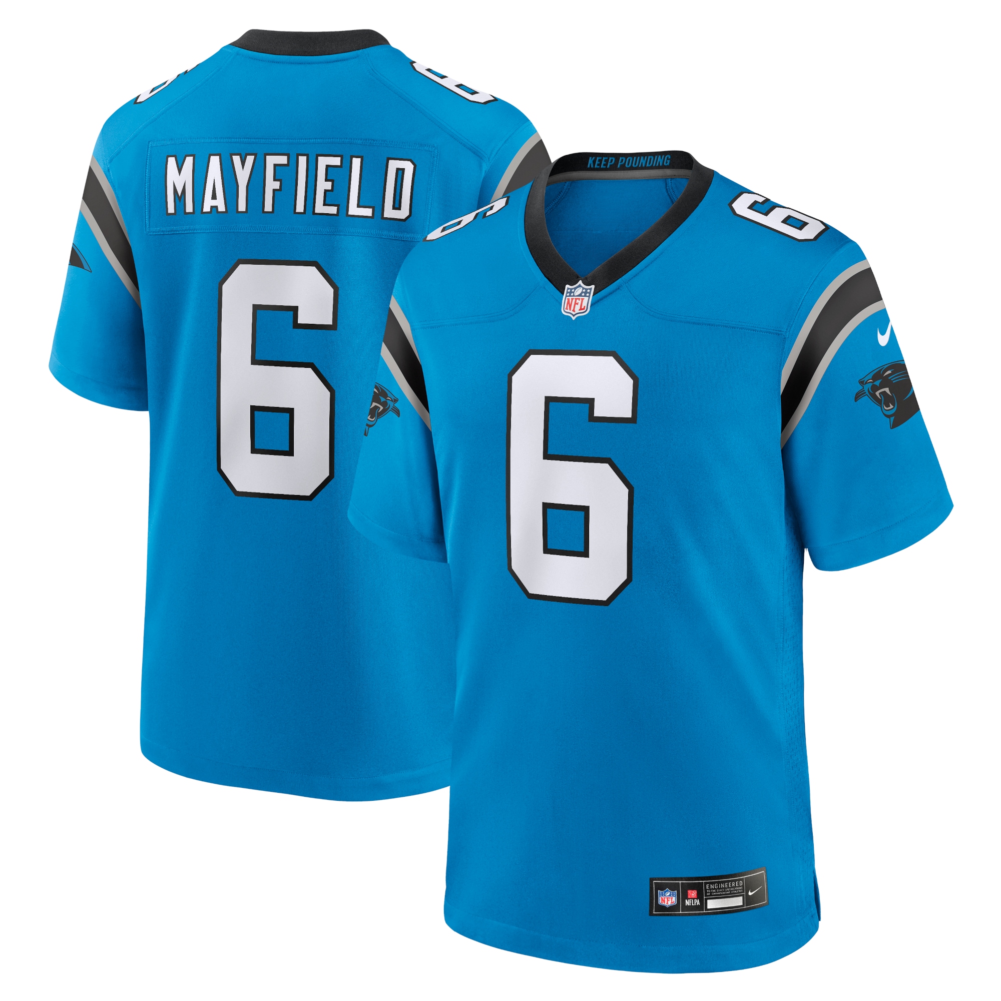 Baker Mayfield Carolina Panthers Nike Alternate Player Game Jersey - Blue - vstockx