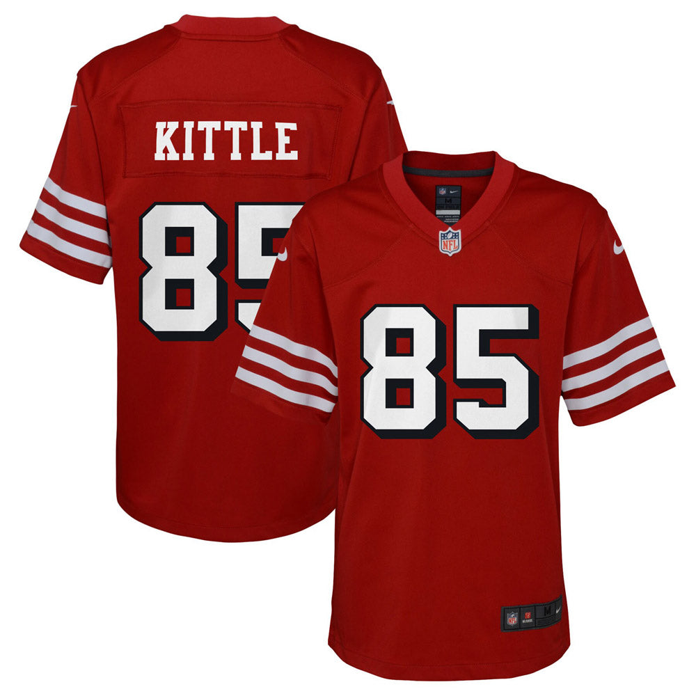 Youth San Francisco 49ers George Kittle Alternate Game Jersey Scarlet - vstockx