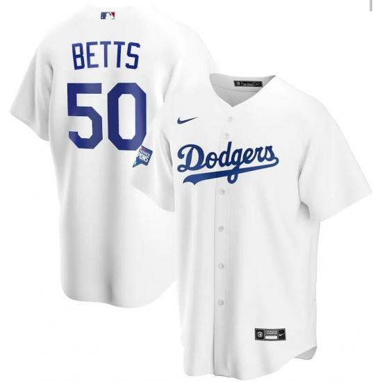 Youth Los Angeles Dodgers Mookie Betts Cool Base Replica Jersey White - vstockx