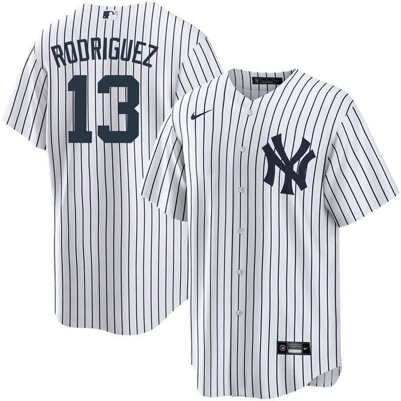 Men's New York Yankees Alex Rodriguez Player Name Replica Home Jersey - White - vstockx