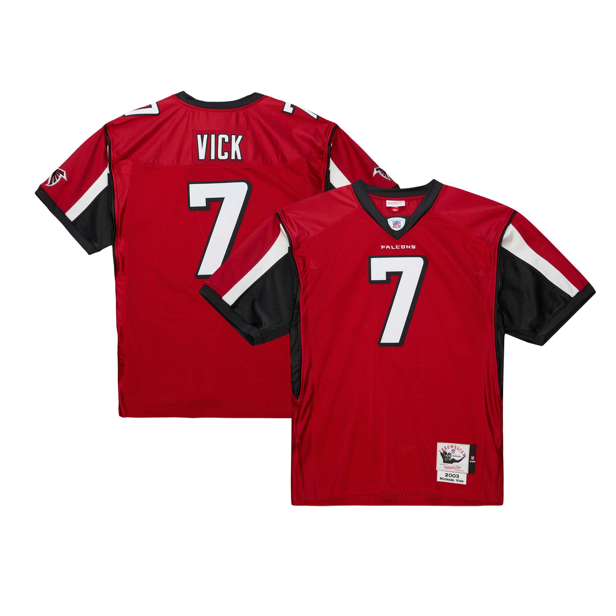 Michael Vick Atlanta Falcons Mitchell & Ness 2003 Authentic Jersey - Red - vstockx