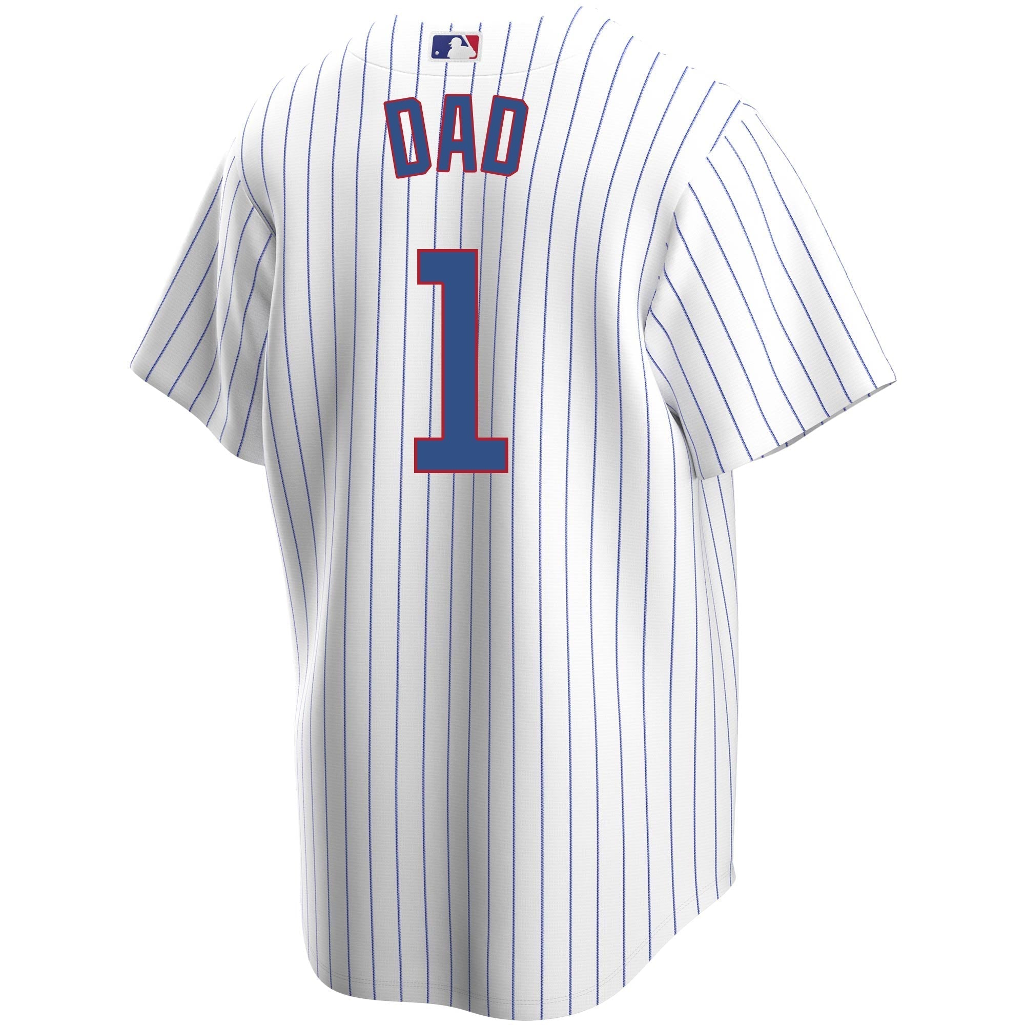Chicago Cubs Father's Day #1 DAD Home Pinstripe Replica Jersey - vstockx