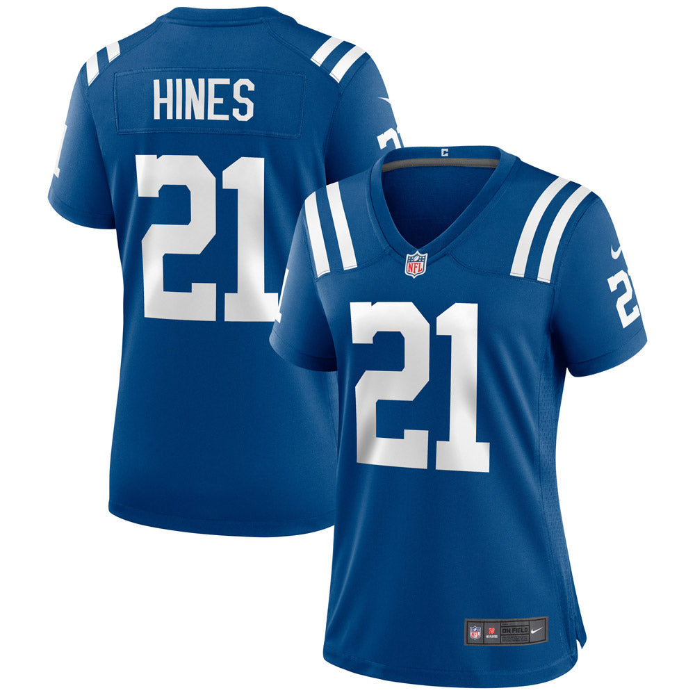 Women's Indianapolis Colts Nyheim Hines Game Jersey Royal Blue - vstockx