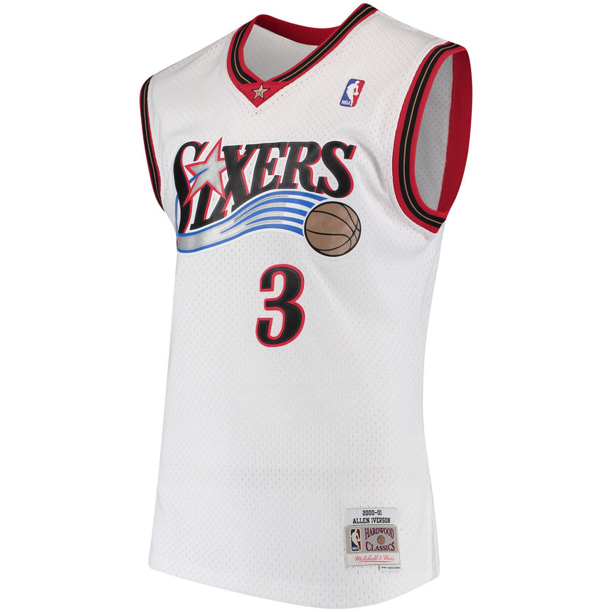 Men's Allen Iverson Philadelphia 76ers 2000-2001 Swingman Replica Jersey By Mitchell & Ness - vstockx