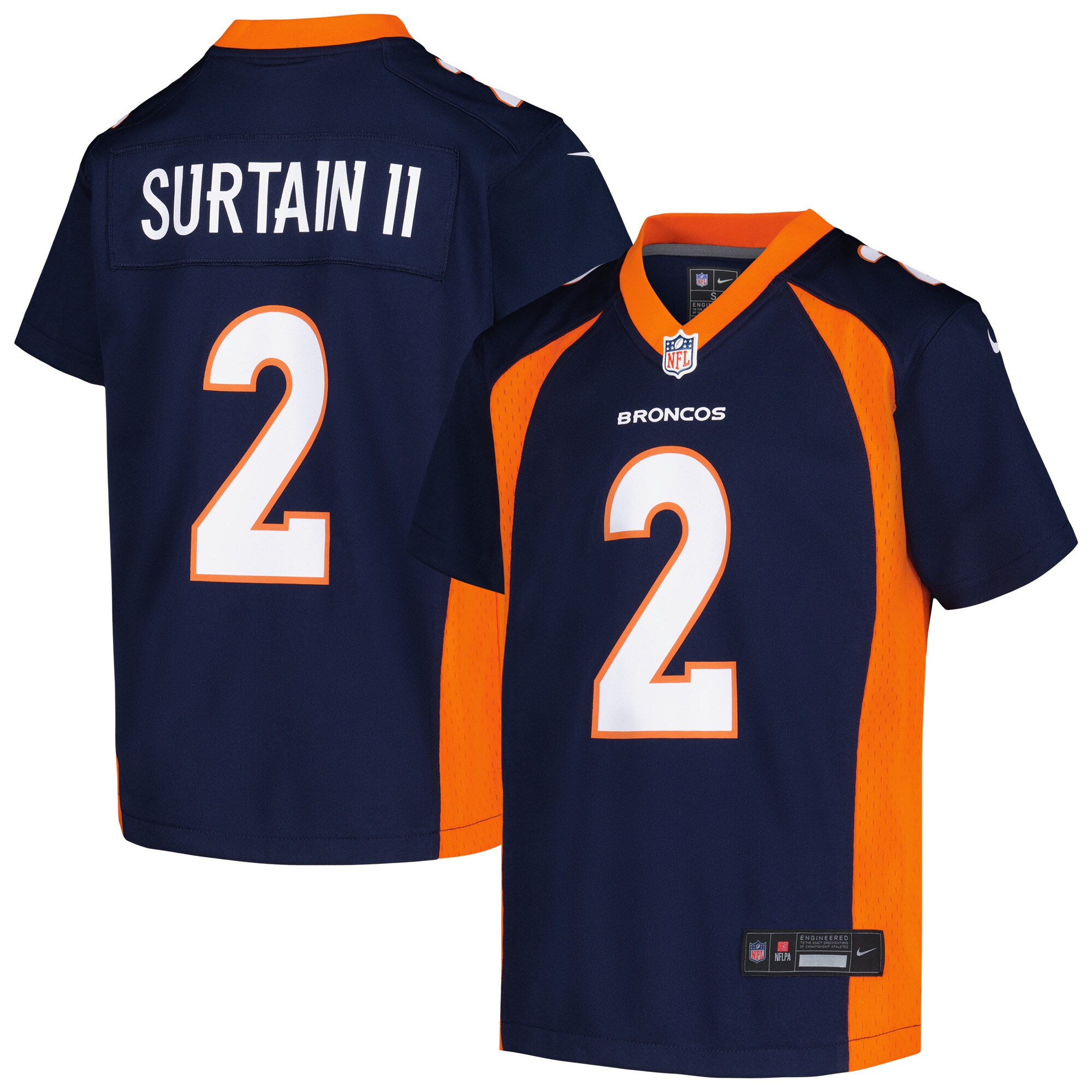 Patrick Surtain II Denver Broncos Nike Youth Game Jersey - Navy - vstockx