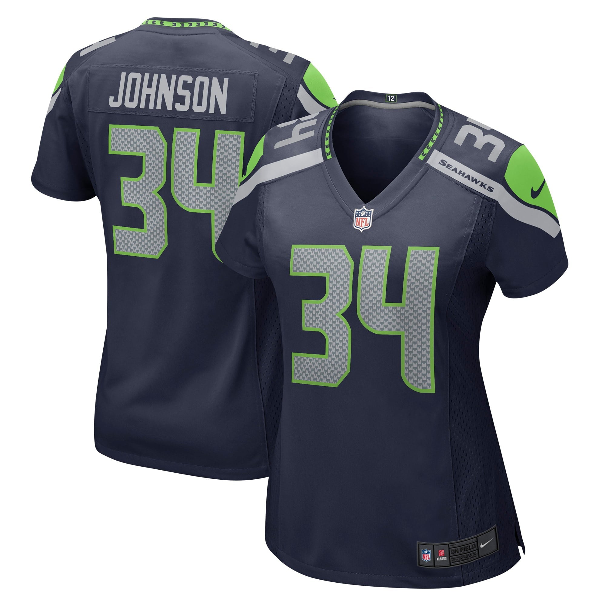 Women's Nike Josh Johnson College Navy Seattle Seahawks Game Jersey - vstockx