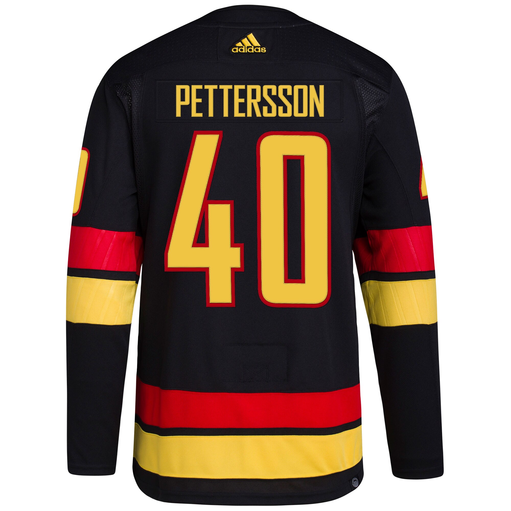 Elias Pettersson Vancouver Canucks adidas Alternate Primegreen Authentic Pro Player Jersey - Black - vstockx