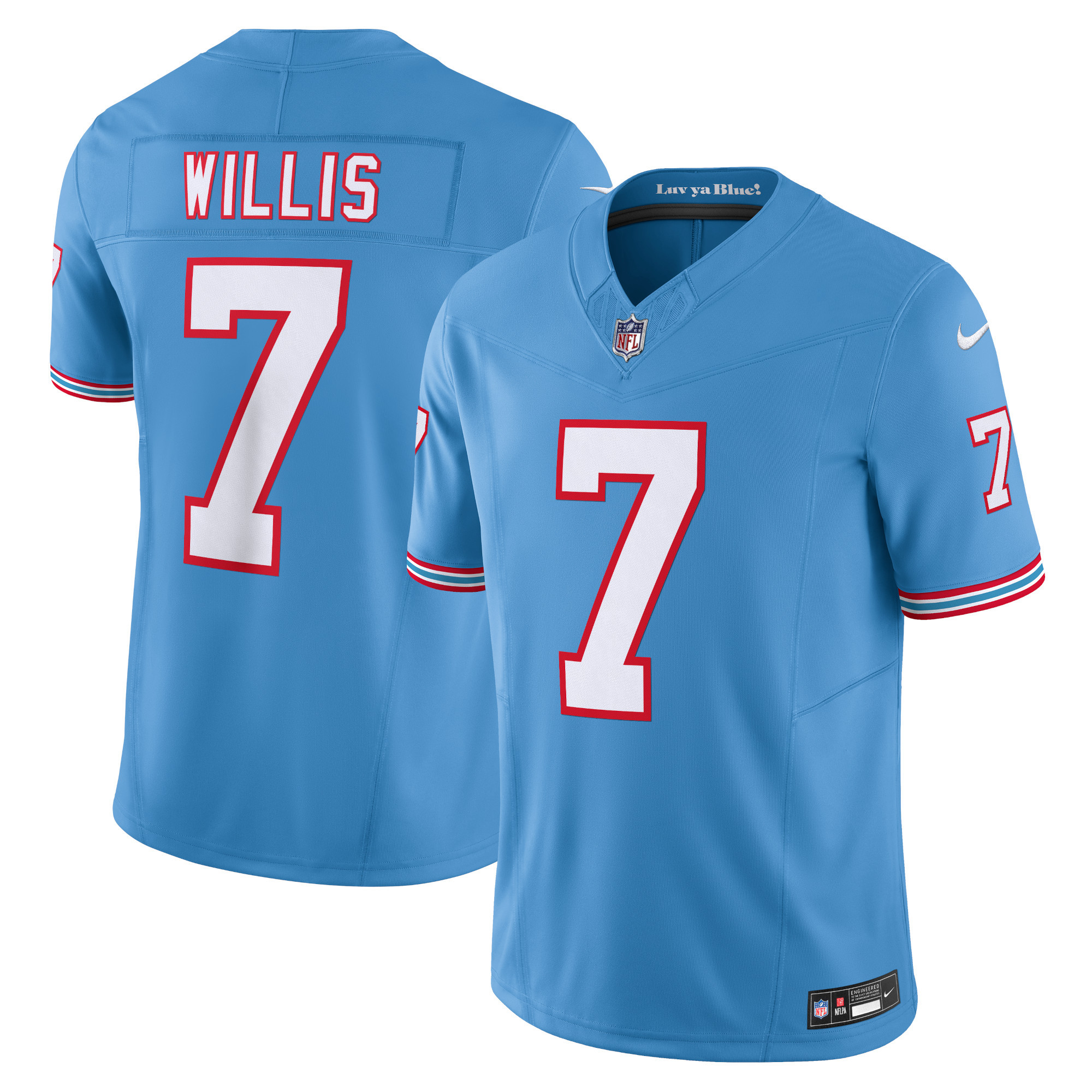 Malik Willis Tennessee Titans Nike Vapor F.U.S.E. Limited Jersey - Light Blue - vstockx