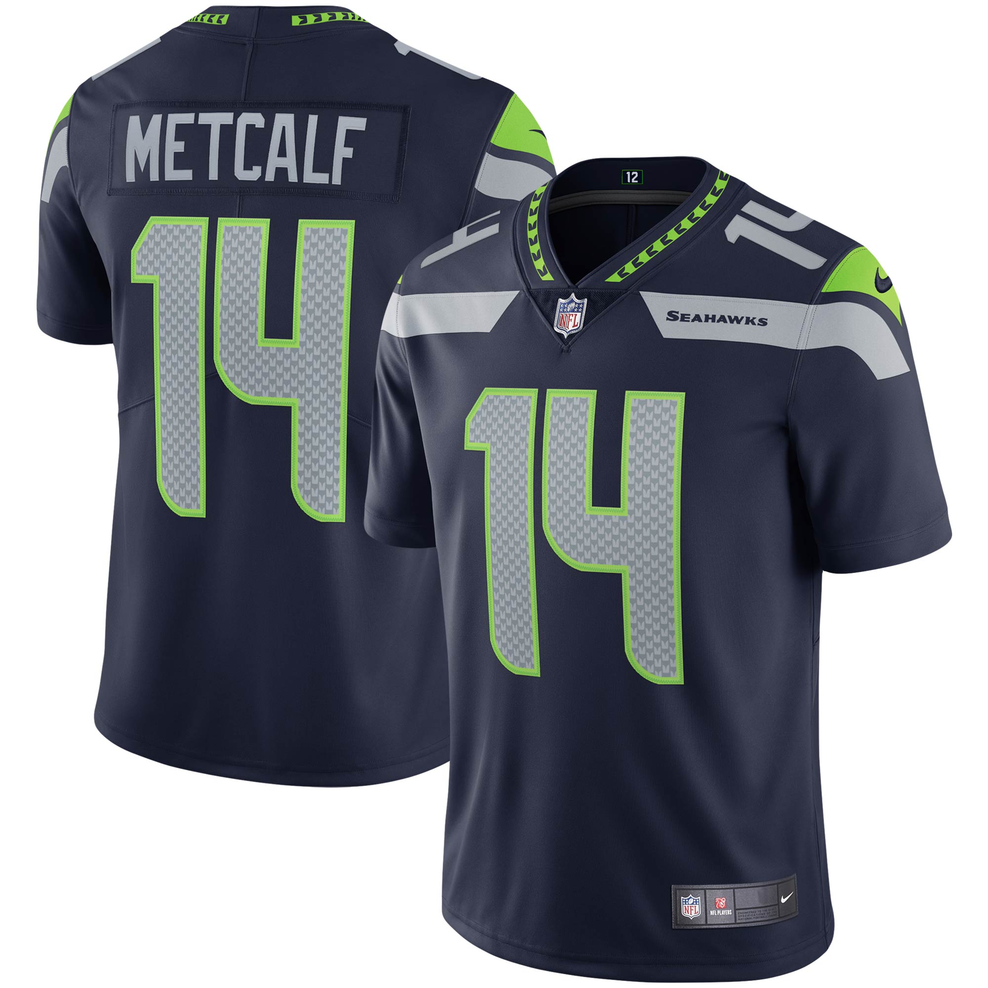 DK Metcalf Seattle Seahawks Nike Vapor Limited Jersey - College Navy - vstockx