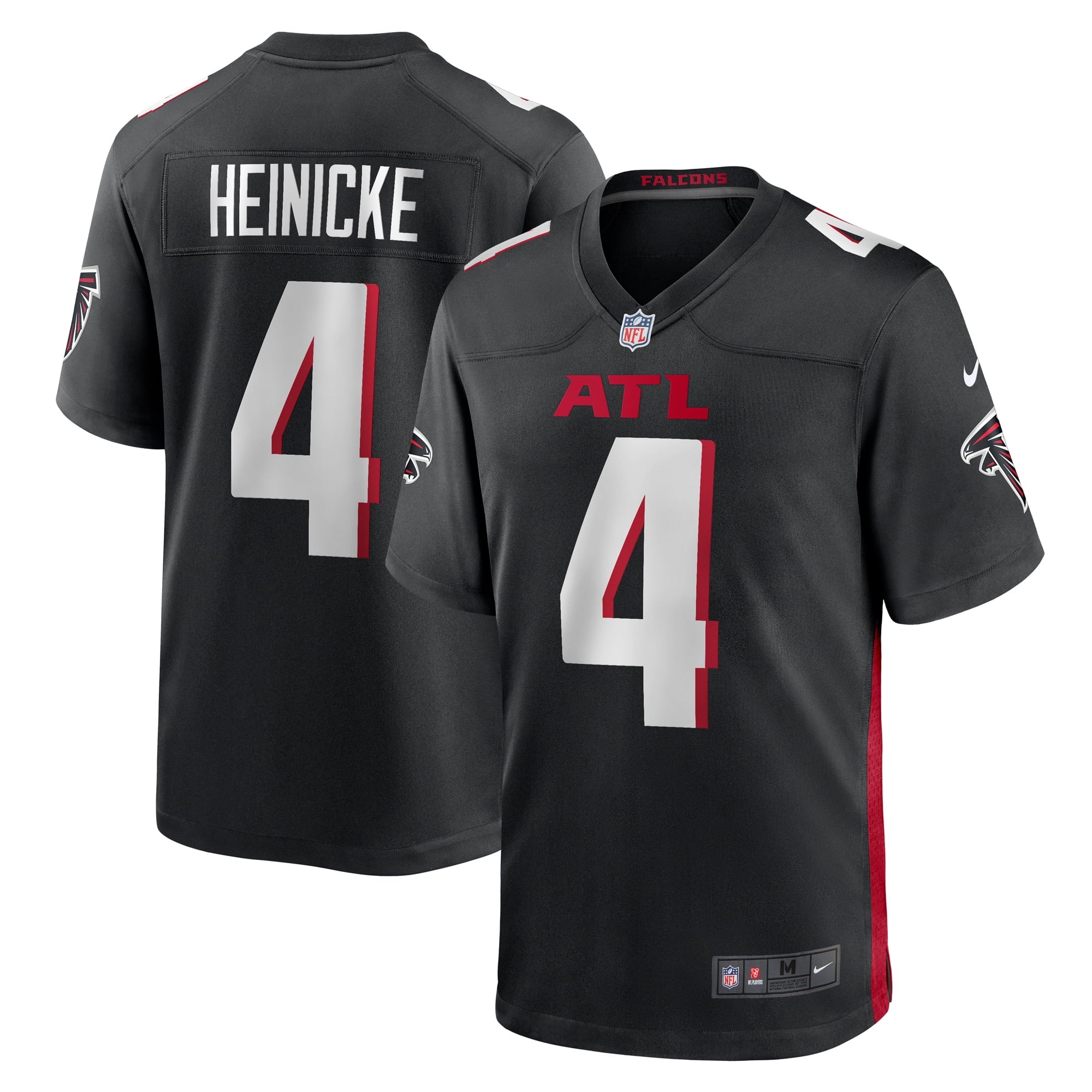 Men's Nike Taylor Heinicke Black Atlanta Falcons Game Player Jersey - vstockx