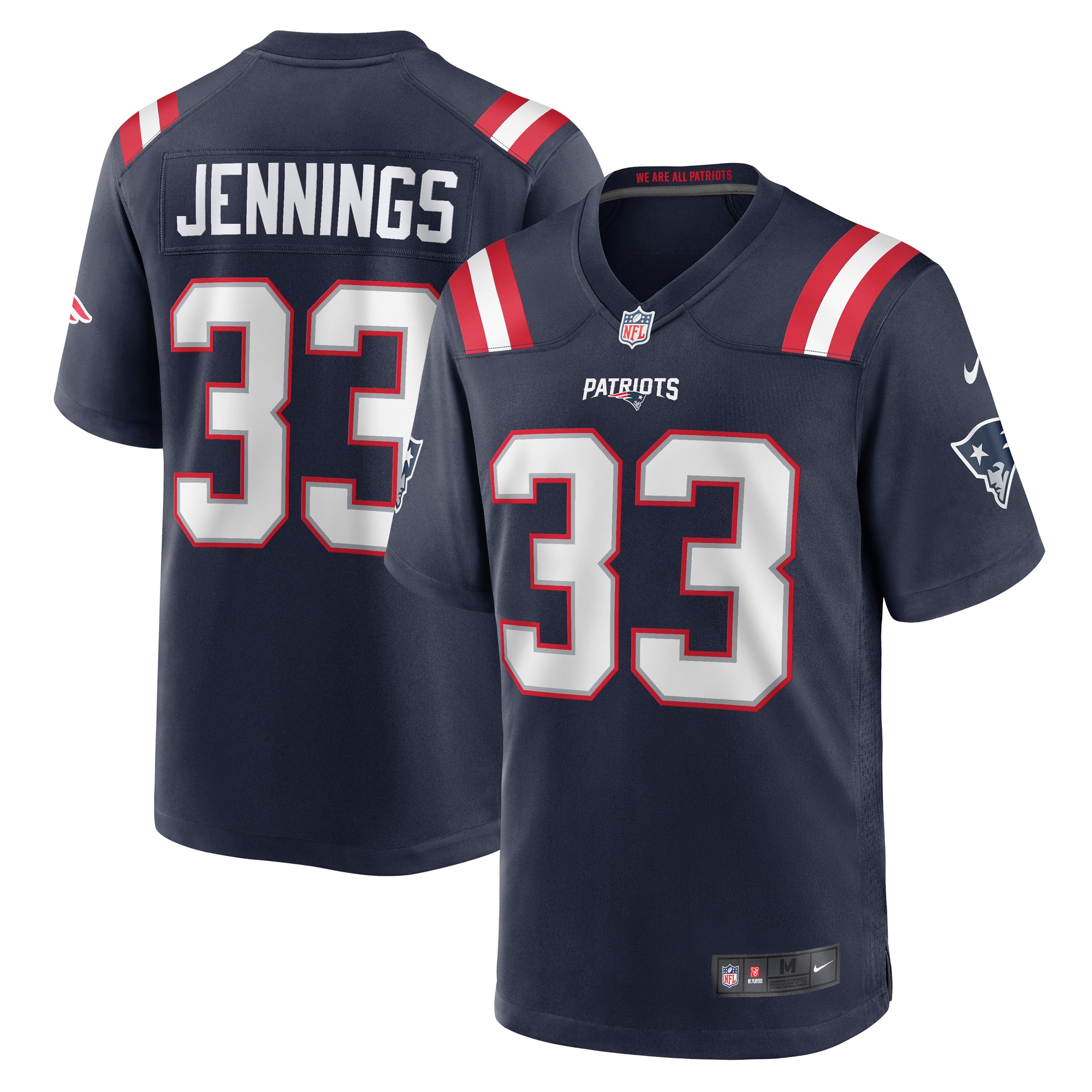 Anfernee Jennings New England Patriots Nike Team Game Jersey - Navy - vstockx