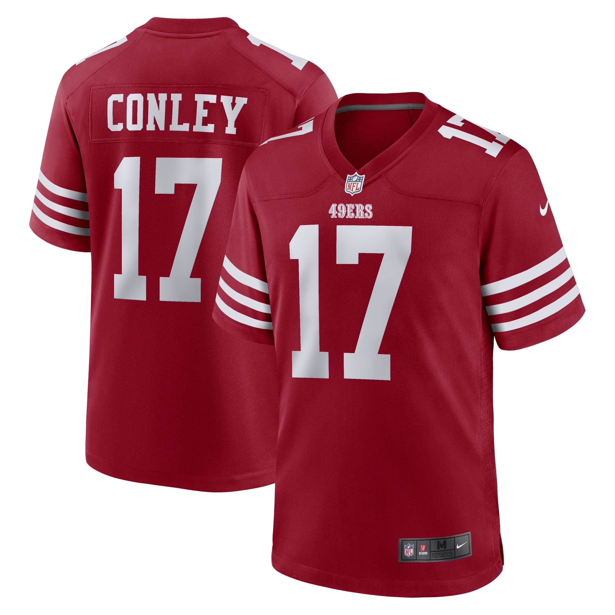Men's Nike Chris Conley Scarlet San Francisco 49ers Game Jersey - vstockx