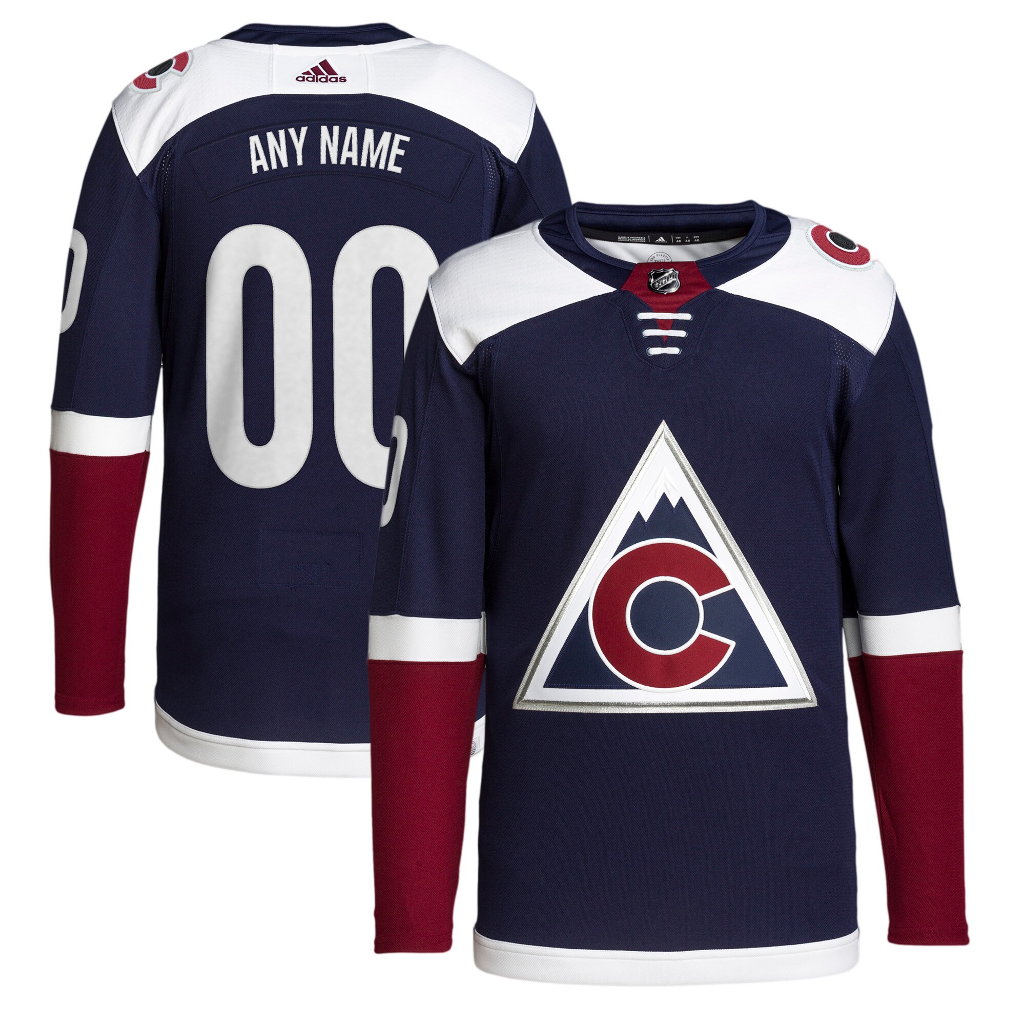 Colorado Avalanche adidas 2018/19 Alternate Primegreen Authentic Pro Custom Jersey - Navy - vstockx