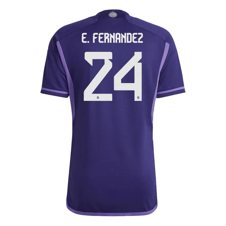 E. FERNANDEZ #24 Argentina Three Stars Away Jersey World Cup 2022 - vstockx