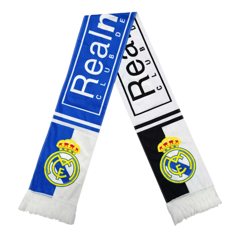 Real Madrid Soccer Scarf Blue&White - vstockx