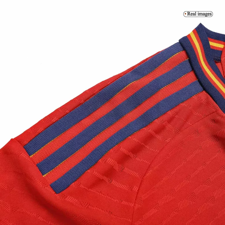 Authentic Spain Home Long Sleeve Soccer Jersey 2022 - vstockx
