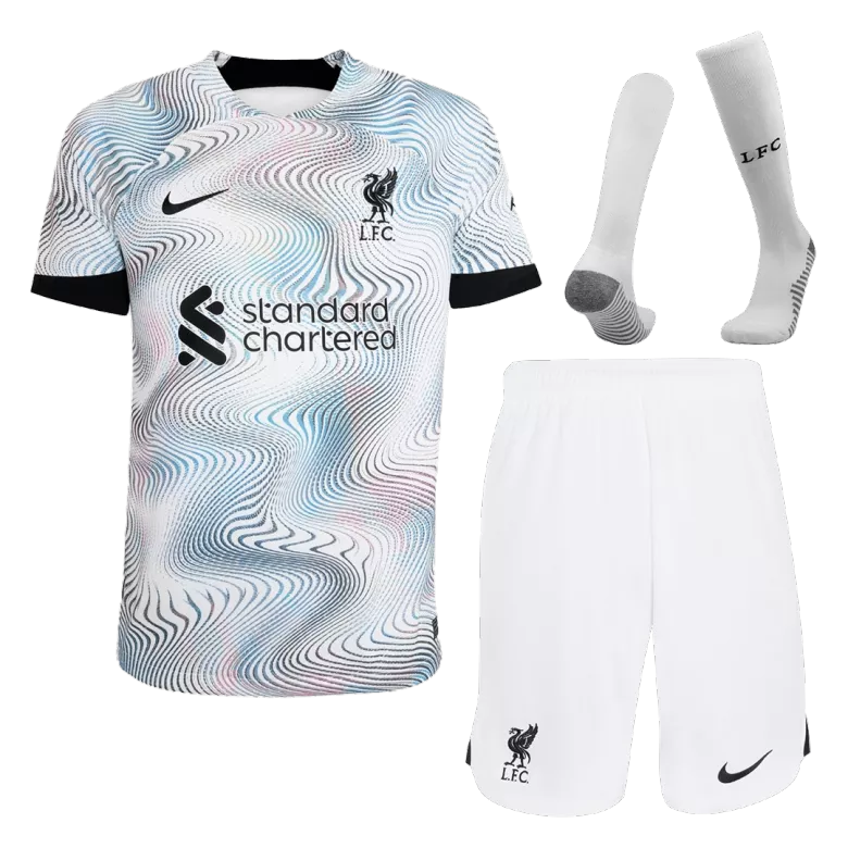 Liverpool Away Kids Jerseys Full Kit 2022/23 - vstockx