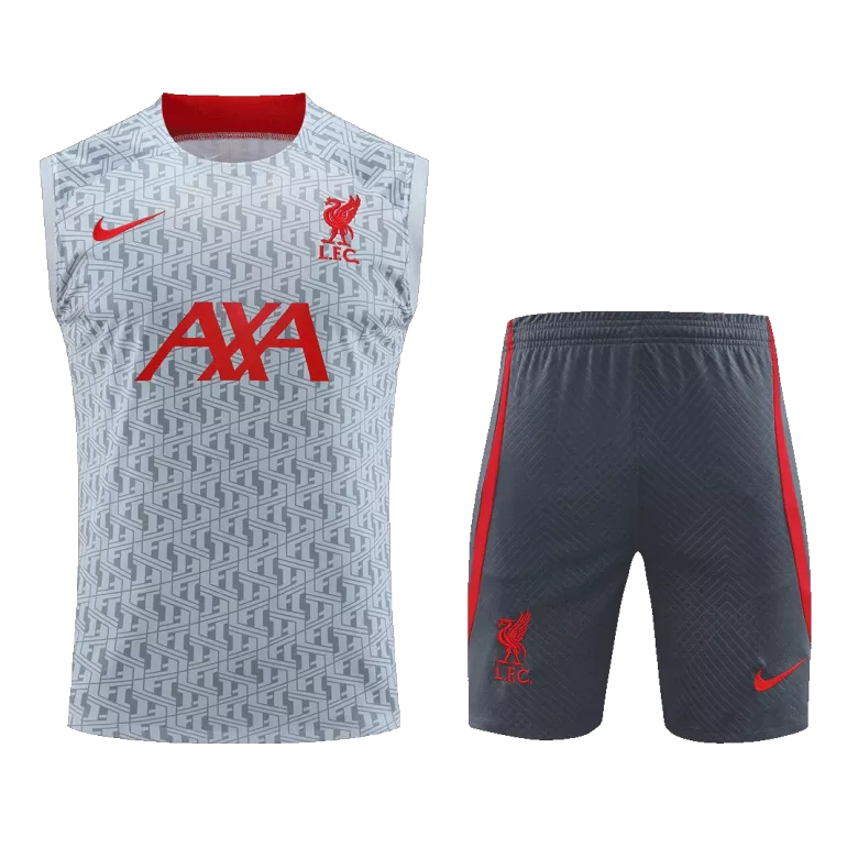 Liverpool Jerseys Sleeveless Training Kit 2023/24 Gray - vstockx