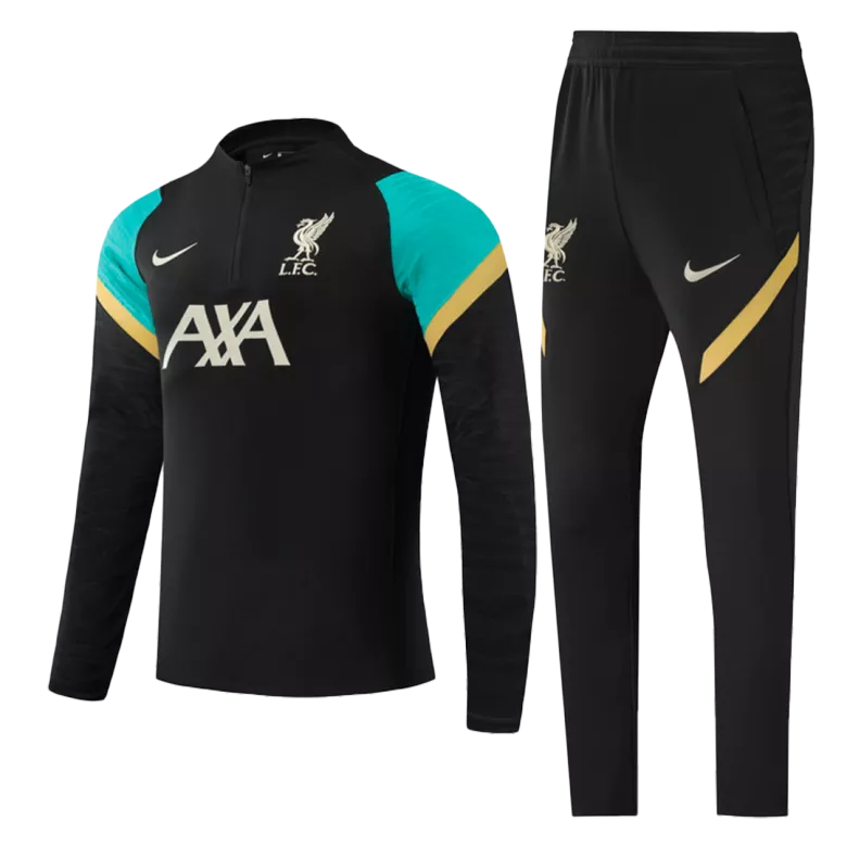 Liverpool 1/4 Zip Tracksuit 2021/22 Black - vstockx