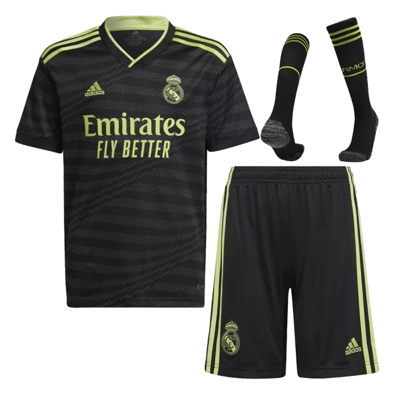 Real Madrid Third Away Kids Soccer Jerseys Full Kit 2022/23 - vstockx