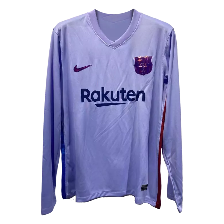 Barcelona Away Long Sleeve Soccer Jersey 2021/22 - vstockx