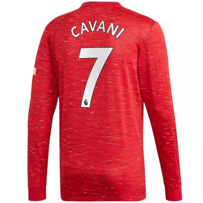 CAVANI #7 Manchester United Home Long Sleeve Soccer Jersey 2020/21 - vstockx