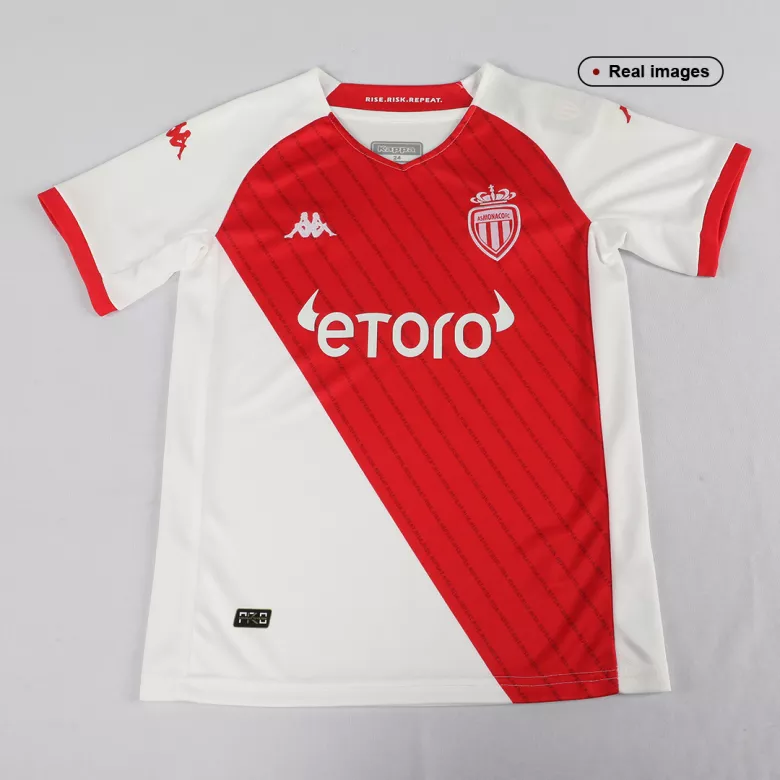 AS Monaco FC Home Kids Soccer Jerseys Kit 2022/23 - vstockx