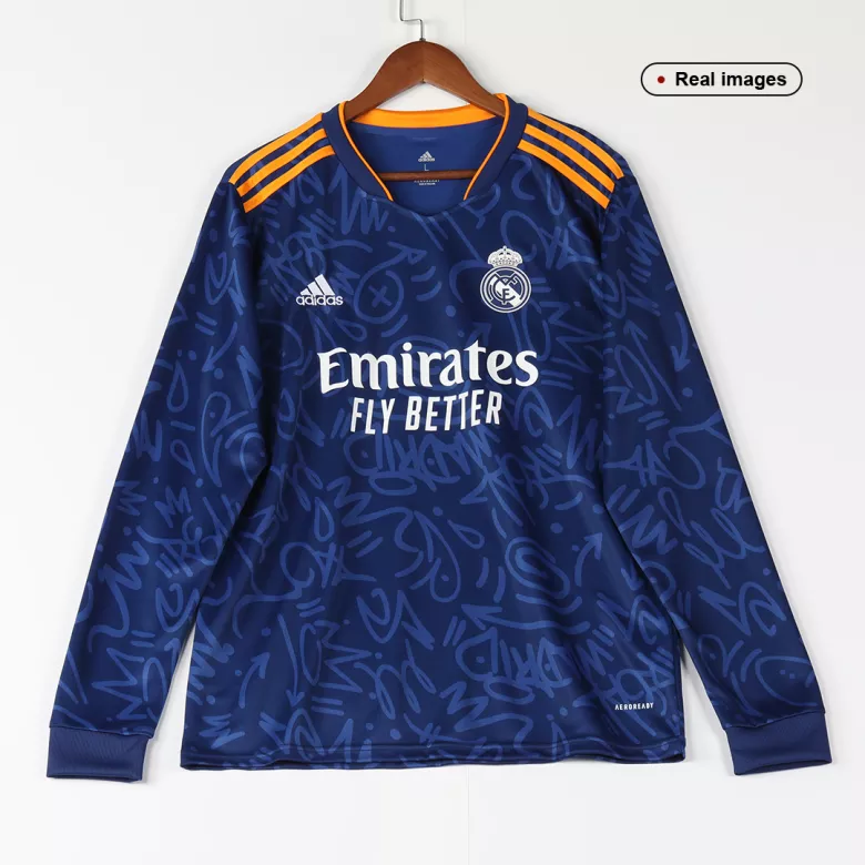 Real Madrid Away Long Sleeve Soccer Jersey 2021/22 - vstockx