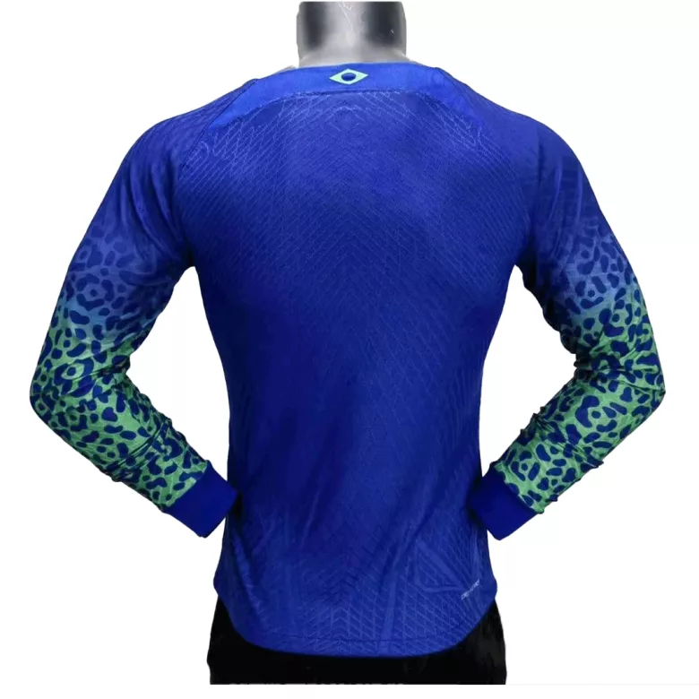 Authentic Brazil Away Long Sleeve Soccer Jersey 2022 - vstockx