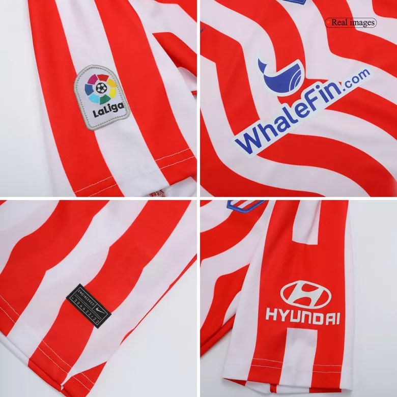 Atletico Madrid Home Kids Soccer Jerseys Kit 2022/23 - vstockx