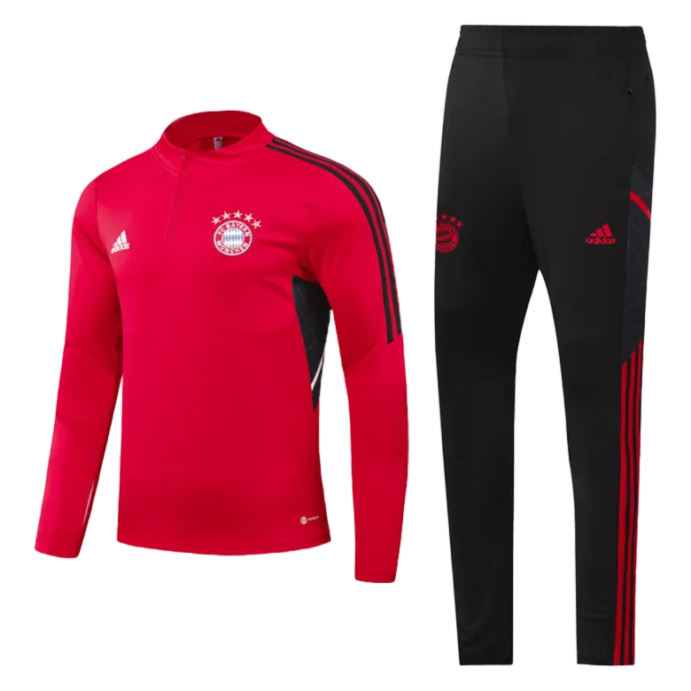 Bayern Munich 1/4 Zip Tracksuit 2022 Kids Red - vstockx